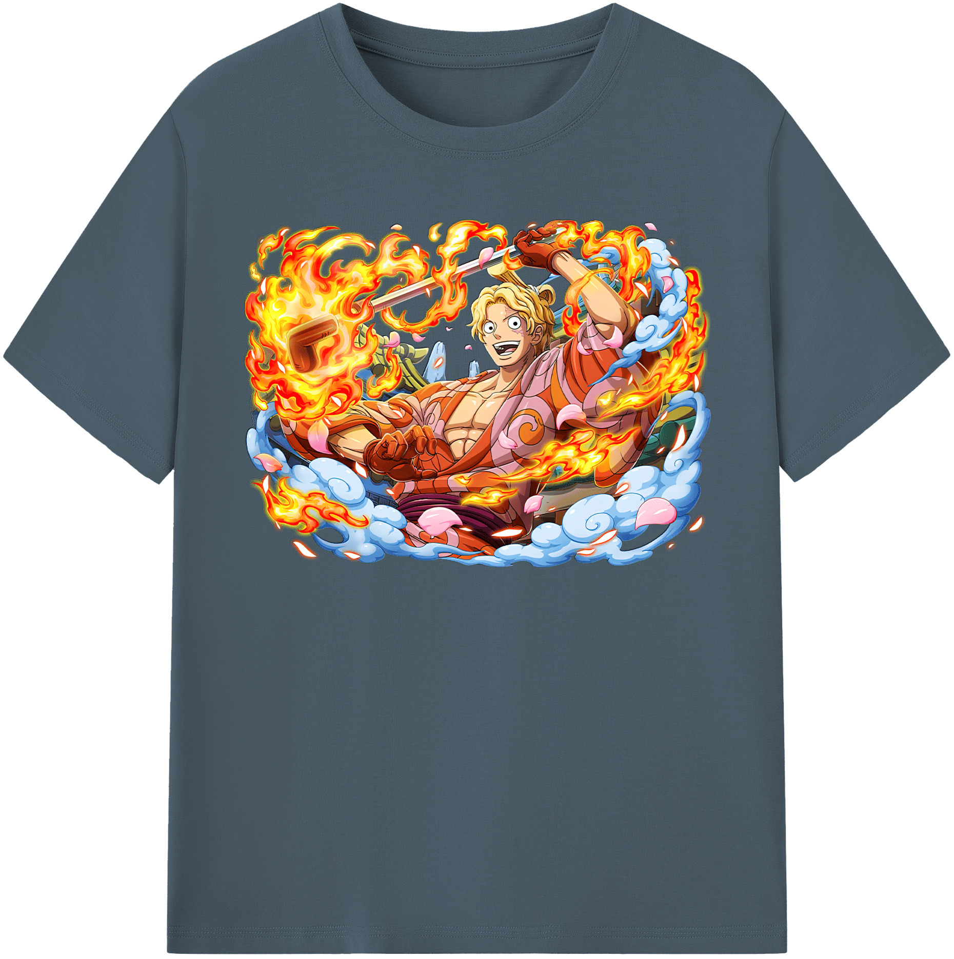 ワンピース サンジ ONE PIECE Sanji 綿100％半袖Tシャツ（フロントプリント）
